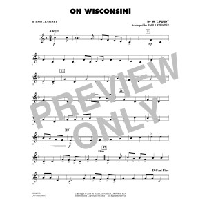On Wisconsin! - Bb Bass Clarinet
