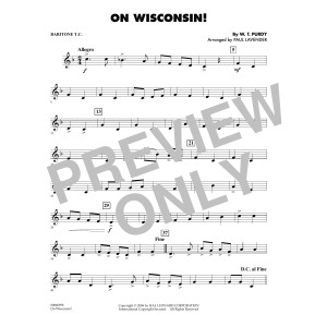 On Wisconsin! - Baritone T.C.