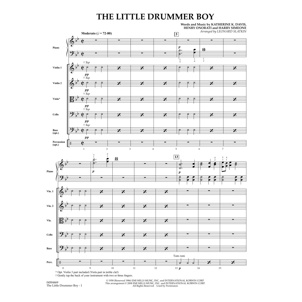 The Little Drummer Boy - Conductor Score (Full Score)