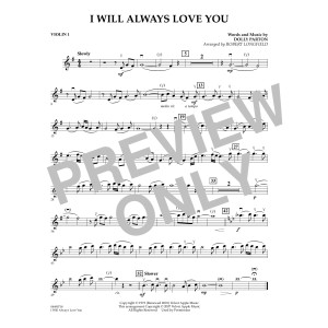 I Will Always Love You - Violin 1