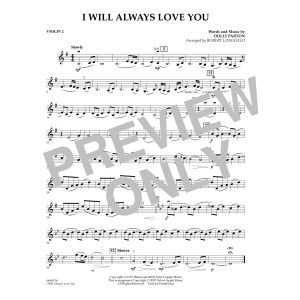 I Will Always Love You - Violin 2