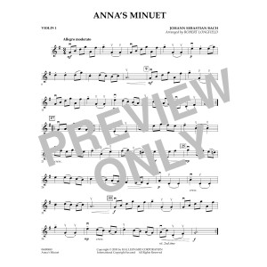 Anna's Minuet - Violin 1