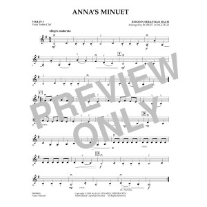Anna's Minuet - Violin 3 (Viola Treble Clef)