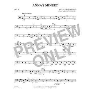 Anna's Minuet - Cello