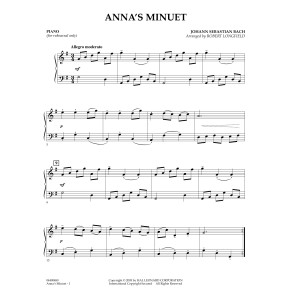Anna's Minuet - Piano