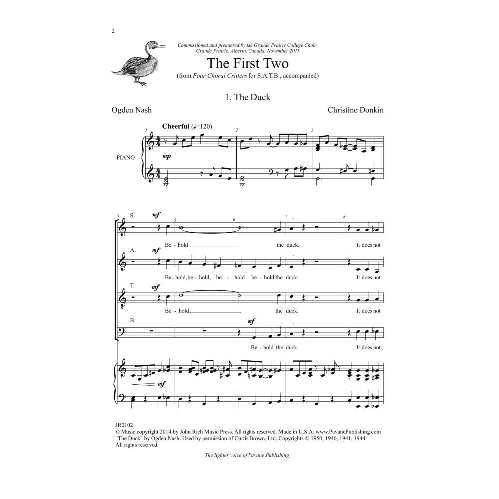 Four Choral Critters - The First Two