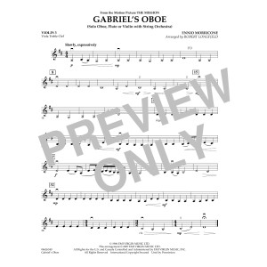 Gabriel's Oboe (from The Mission) - Violin 3 (Viola Treble Clef)