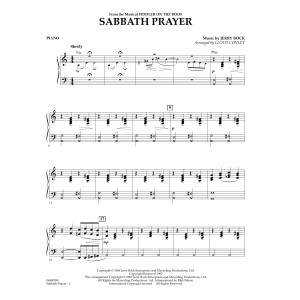 Sabbath Prayer - Piano