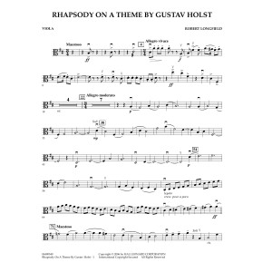 Rhapsody On A Theme by Gustav Holst - Viola