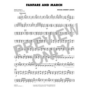 Fanfare And March - Percussion 1