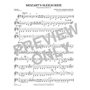 Mozart's Sleigh Ride (German Dance, K.605, No.3) - Violin 3 (Viola Treble Clef)