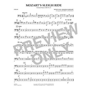 Mozart's Sleigh Ride (German Dance, K.605, No.3) - Cello