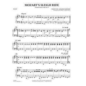 Mozart's Sleigh Ride (German Dance, K.605, No.3) - Piano