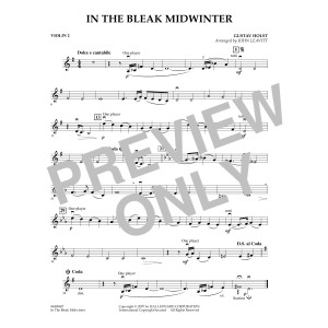 In the Bleak Midwinter - Violin 2