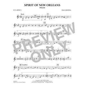 Spirit Of New Orleans (March) - Bb Clarinet 1