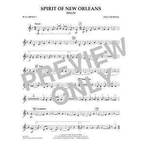 Spirit Of New Orleans (March) - Bb Clarinet 2