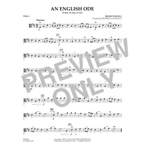 An English Ode (Come, Ye Sons of Art) - Viola