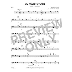 An English Ode (Come, Ye Sons of Art) - String Bass