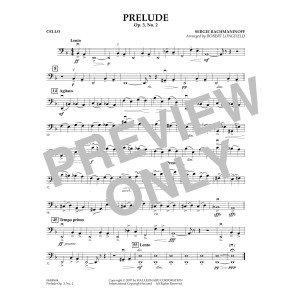 Prelude Op.3, No. 2 - Cello