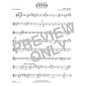 Chorale from Jupiter - Bb Clarinet 1