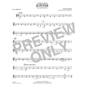 Chorale from Jupiter - Bb Clarinet 2