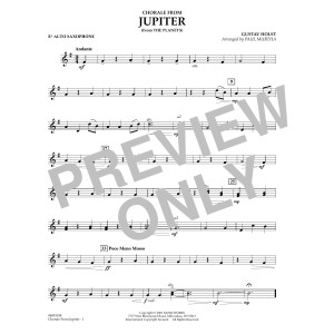 Chorale from Jupiter - Eb Alto Saxophone