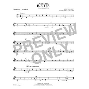 Chorale from Jupiter - Eb Baritone Saxophone