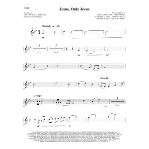 Jesus, Only Jesus - Violin 1