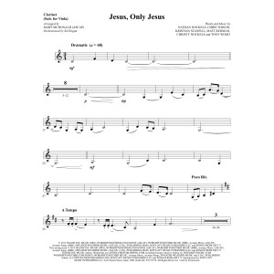 Jesus, Only Jesus - Clarinet (sub Viola)