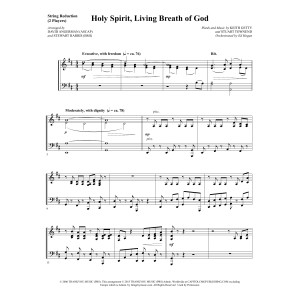 Holy Spirit, Living Breath of God - Keyboard String Reduction