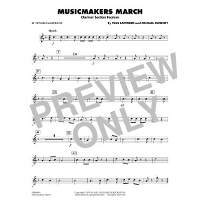 Musicmakers March (Clarinet Section Feature) - Bb Tenor Saxophone