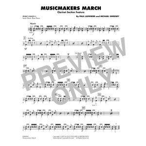 Musicmakers March (Clarinet Section Feature) - Percussion 1