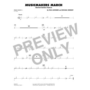 Musicmakers March (Clarinet Section Feature) - Percussion 2
