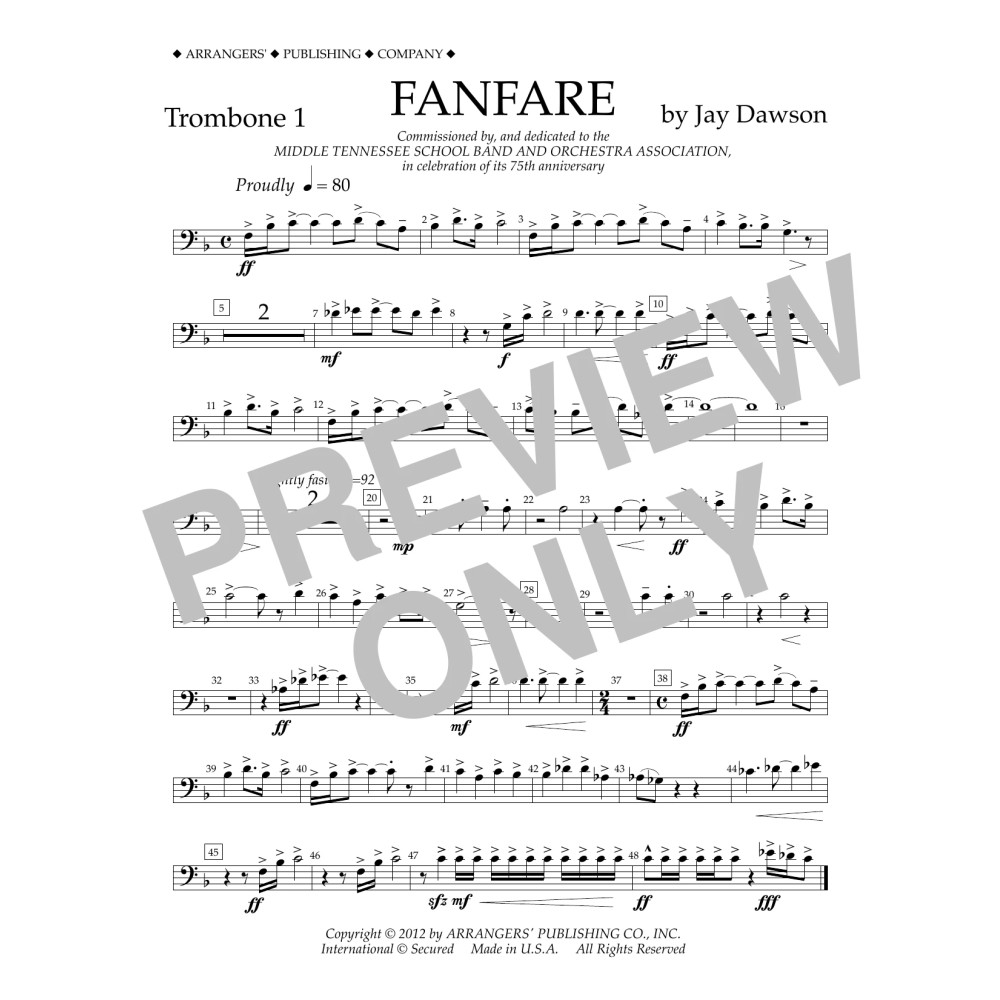 Fanfare - Trombone 1