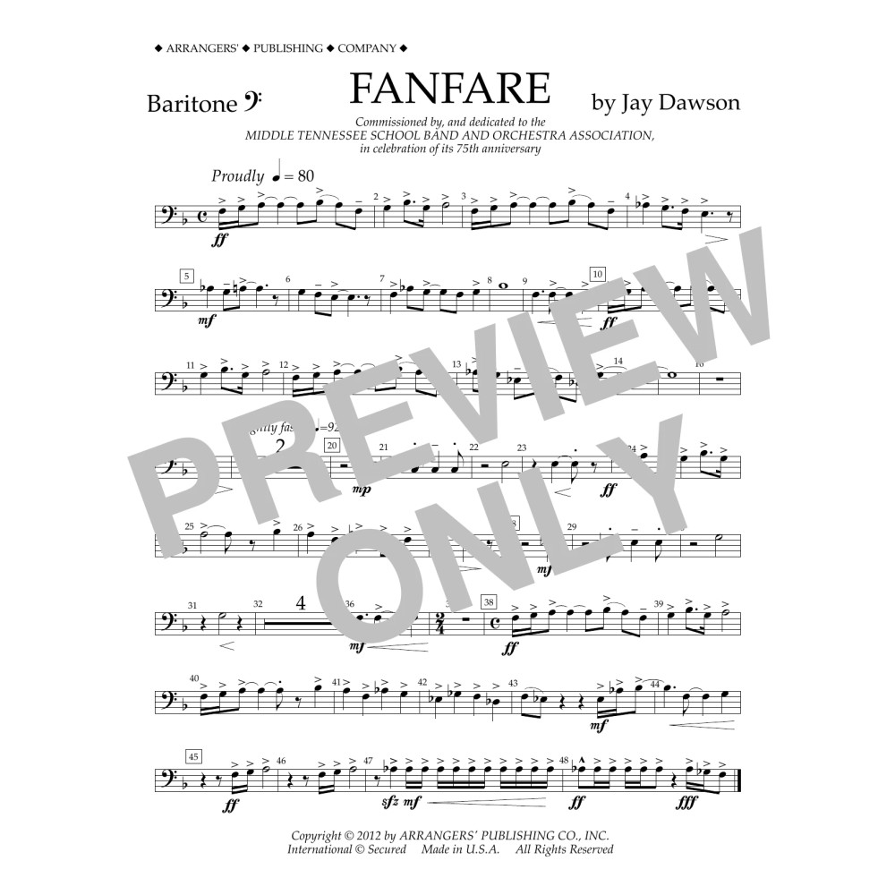 Fanfare - Baritone B.C.