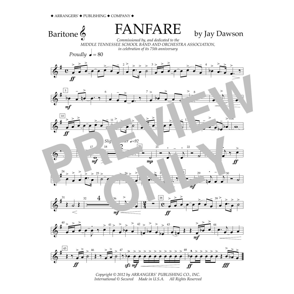 Fanfare - Baritone T.C.