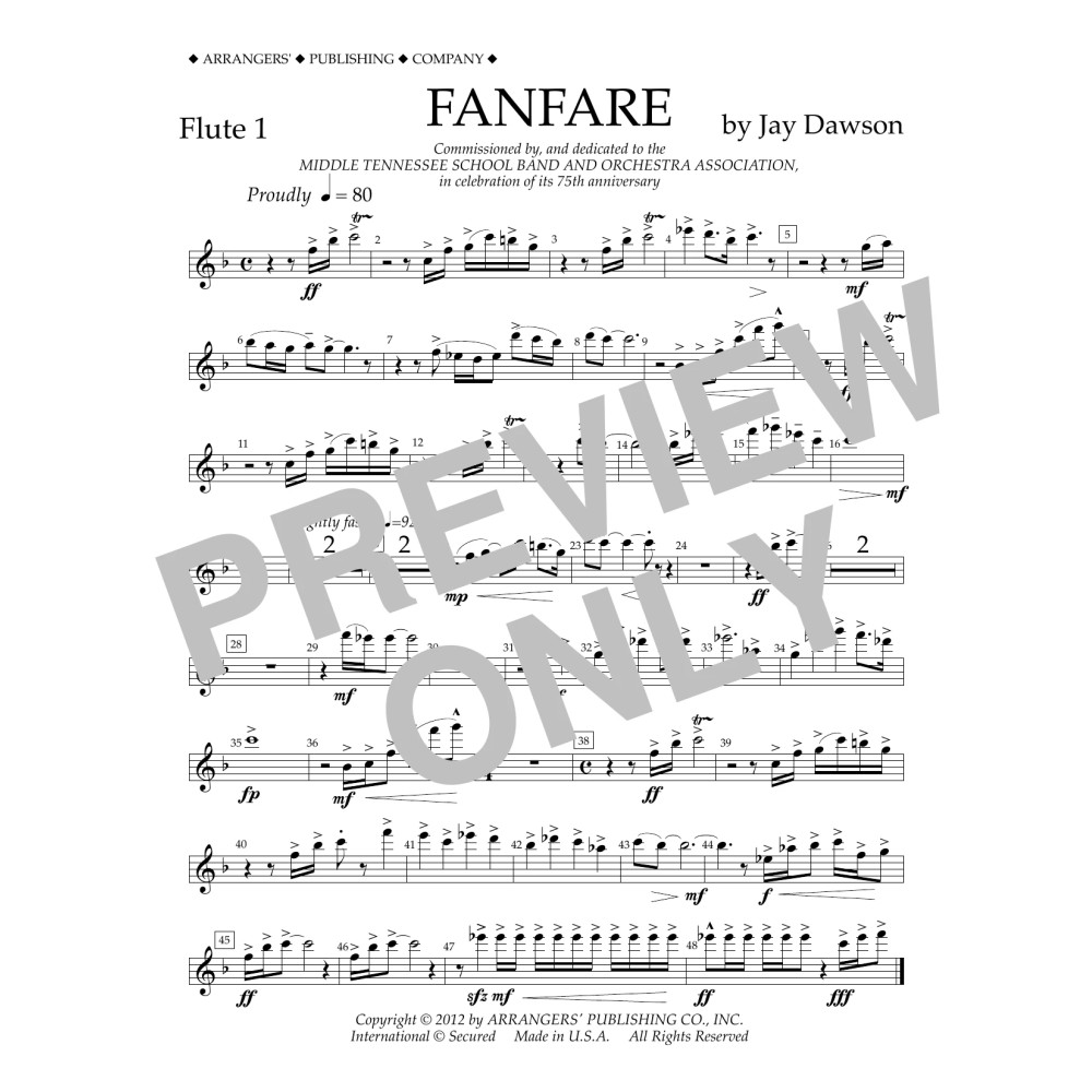 Fanfare - Flute 1