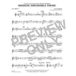 Mission: Impossible Theme - Bb Clarinet 1