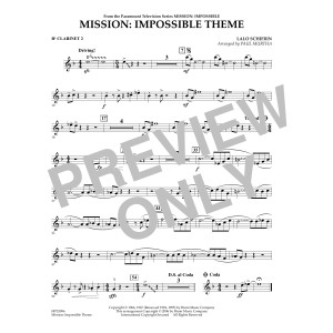 Mission: Impossible Theme - Bb Clarinet 2