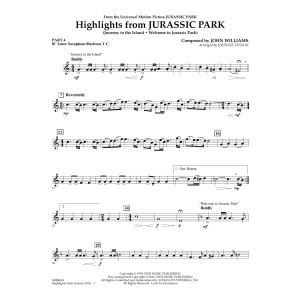 Highlights from Jurassic Park - Pt.4 - Bb Tenor Sax/Bar. T.C.