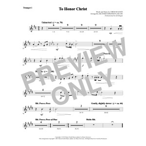 To Honor Christ - Bb Trumpet 1