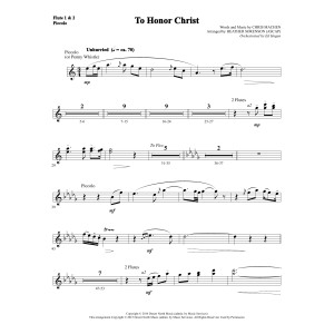To Honor Christ - Flute 1,2 & Piccolo