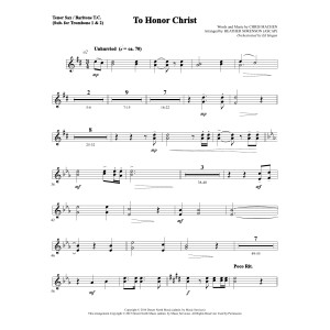To Honor Christ - Tenor Sax/BariTC (sub Tbn 1-2)
