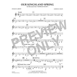 Our Kingsland Spring (Movement I of "Georgian Suite") - Bb Bass Clarinet