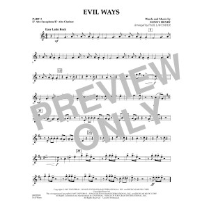 Evil Ways - Pt.3 - Eb Alto Sax/Alto Clar.