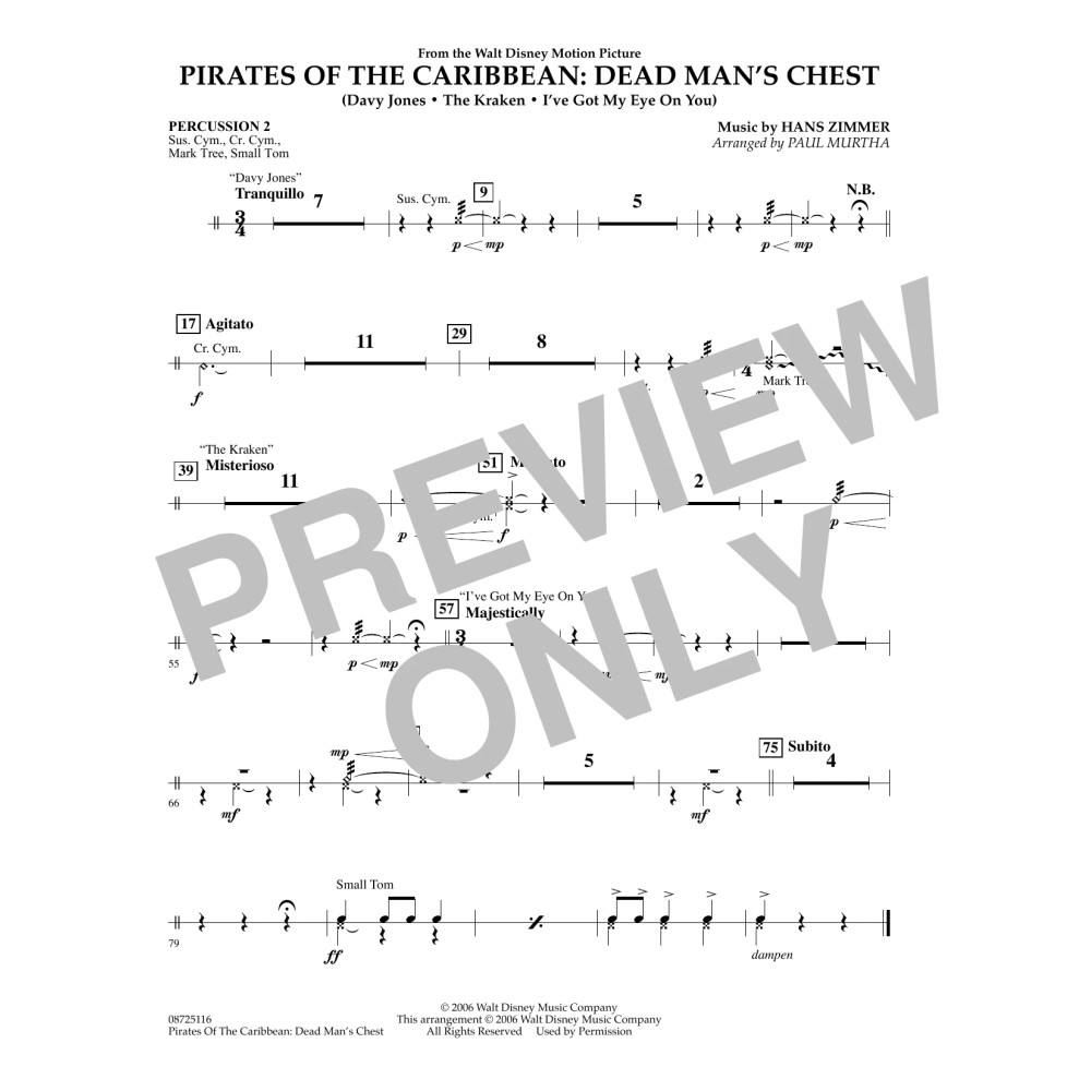 Pirates of the Caribbean: Dead Man's Chest - Percussion 2
