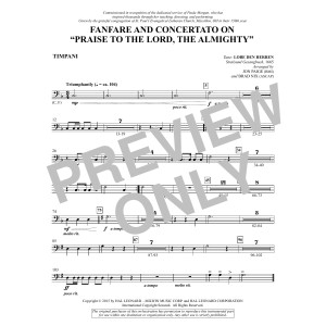 Fanfare and Concertato on "Praise to the Lord, the Almighty" - Timpani
