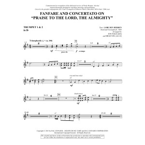Fanfare and Concertato on "Praise to the Lord, the Almighty" - Bb Trumpet 1,2