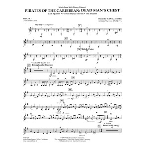 Music from Pirates of the Caribbean: Dead Man's Chest - Violin 3 (Viola Treble Clef)