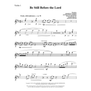 Be Still Before the Lord - Violin 1